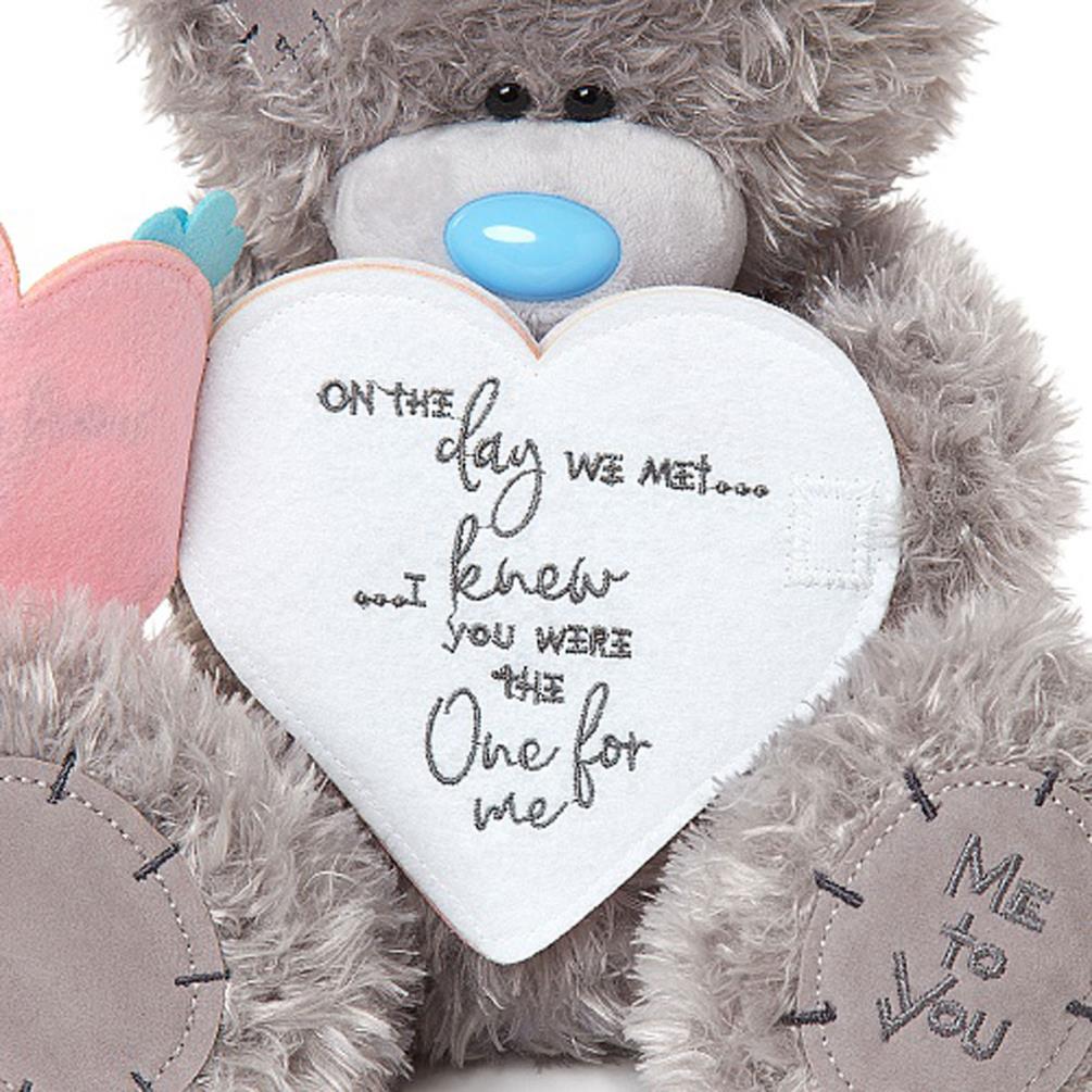 12" Love Story Padded Heart Me to You Bear Extra Image 2